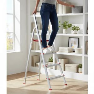 Escada De Alumínio Tesoura Botafogo Lar & Lazer 4 Degraus